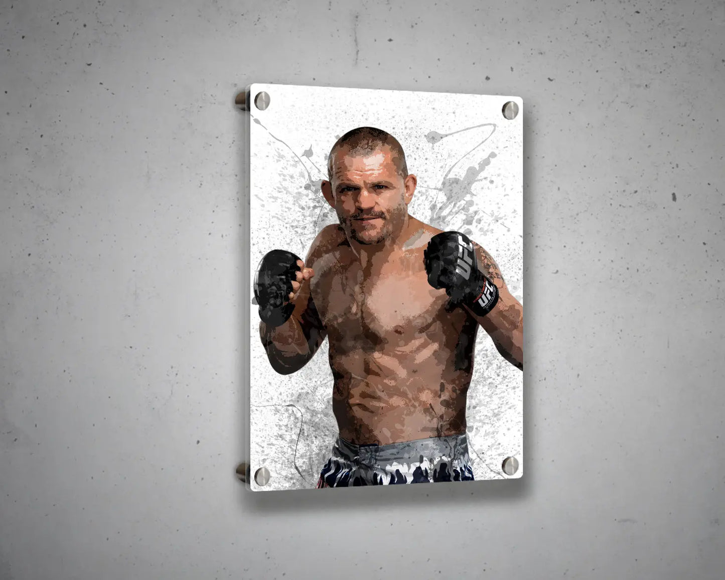 Chuck Liddell Splash Effect Canvas Art