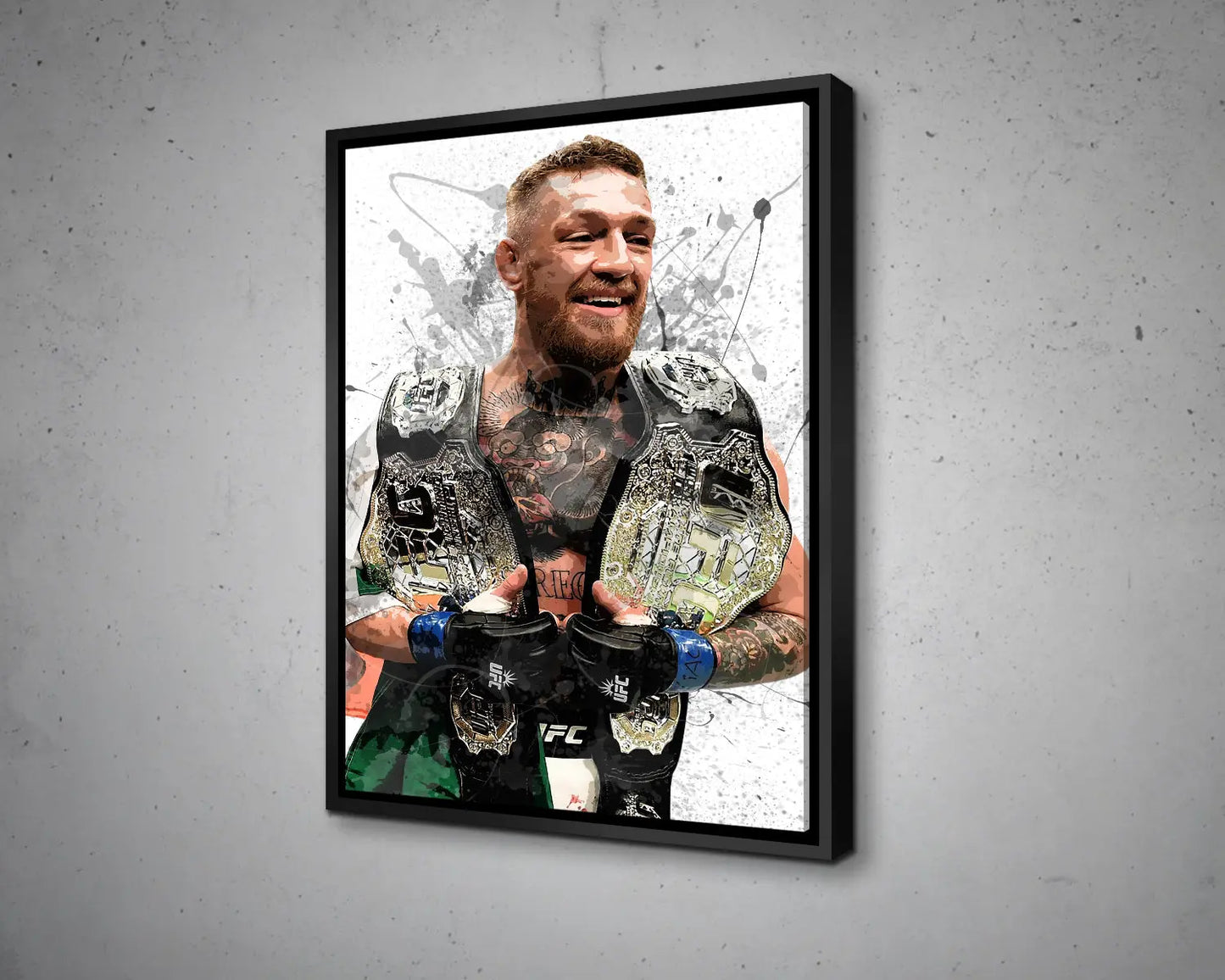 Conor McGregor Splash Effect Canvas Art