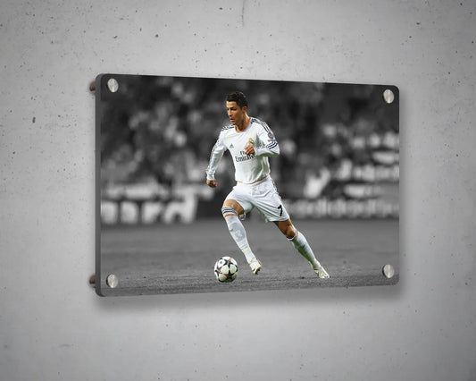 Cristiano Ronaldo Black & White Canvas Art