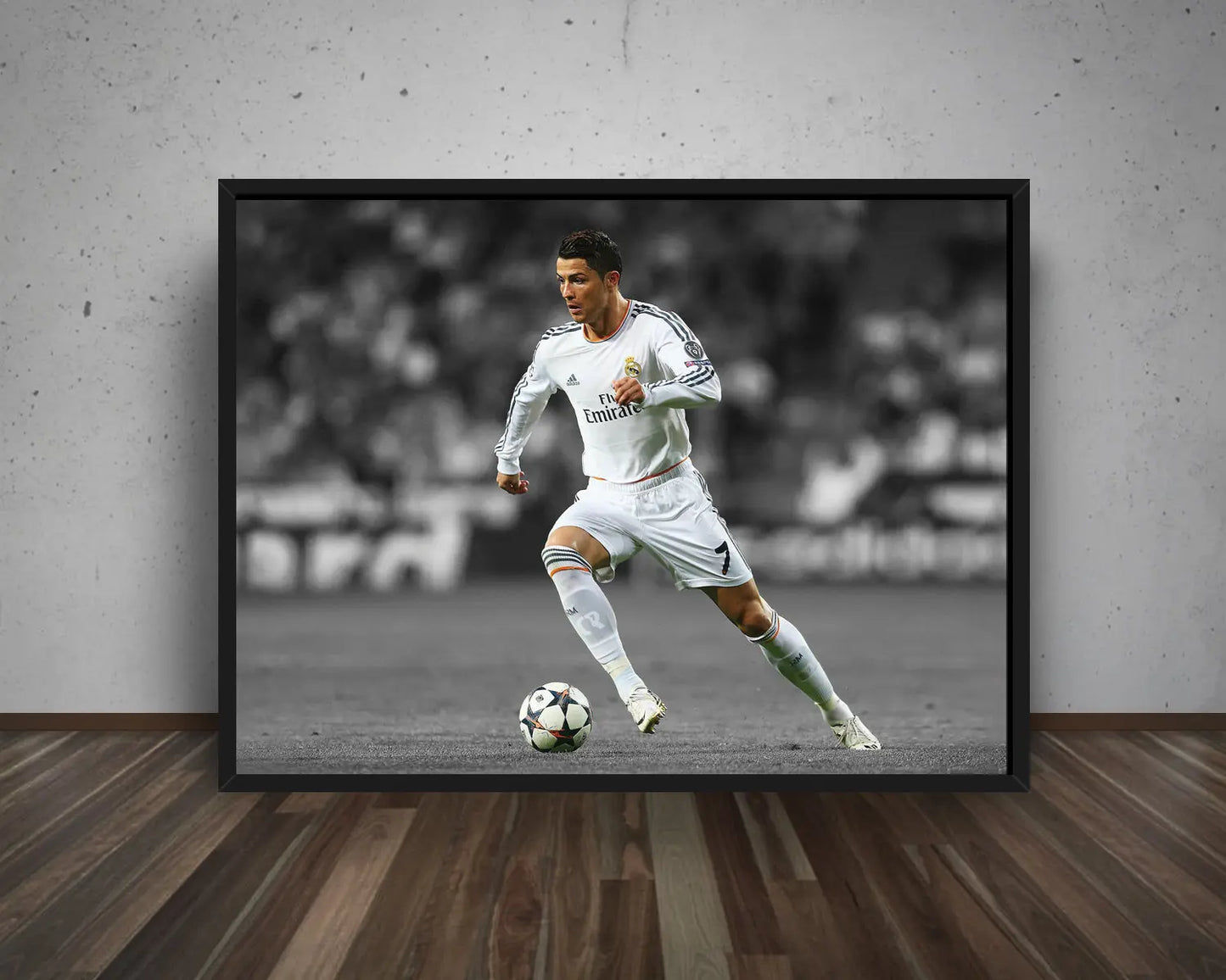 Cristiano Ronaldo Black & White Canvas Art