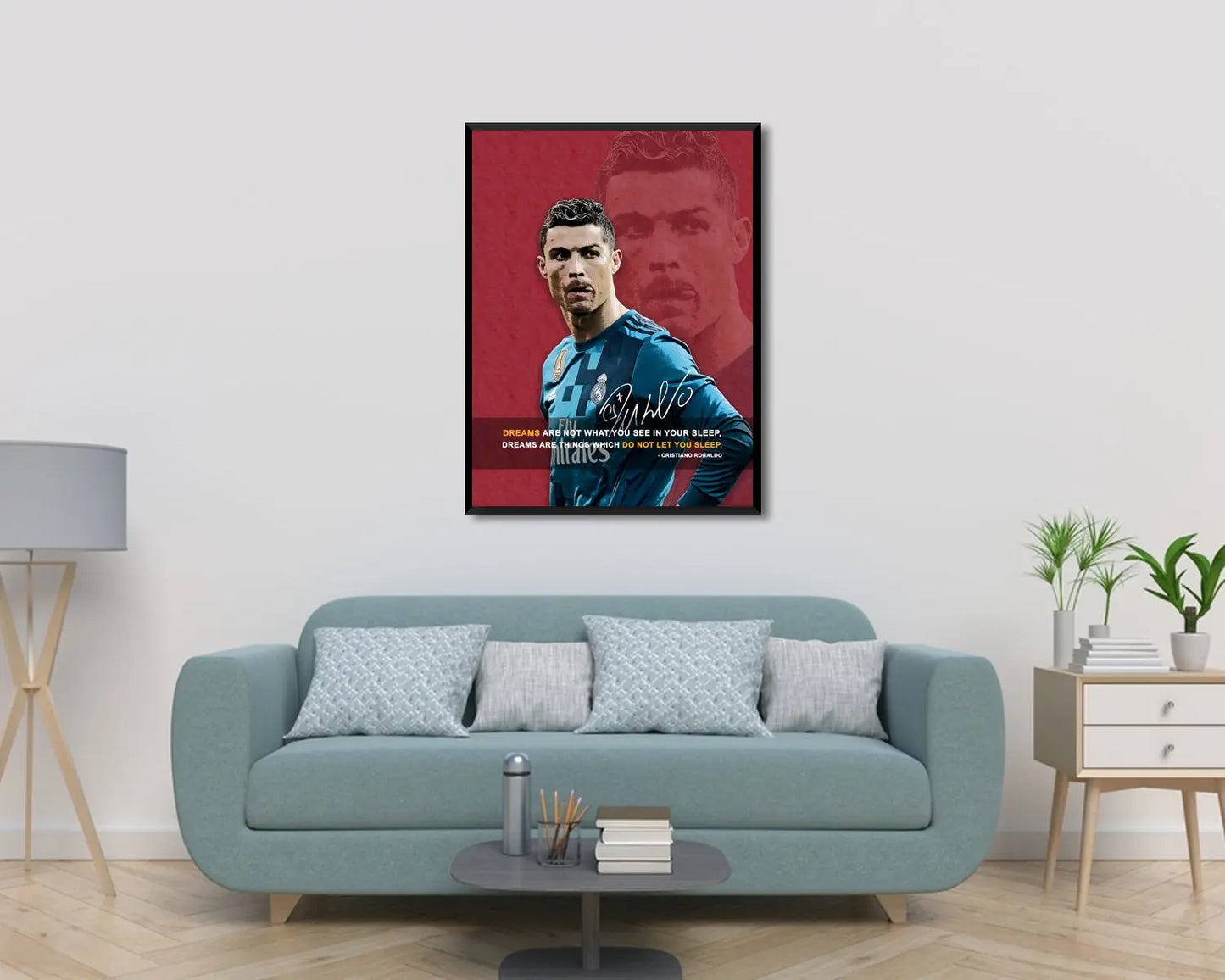 Cristiano Ronaldo Dreams are not what you see in your sleep Canvas Wall Art