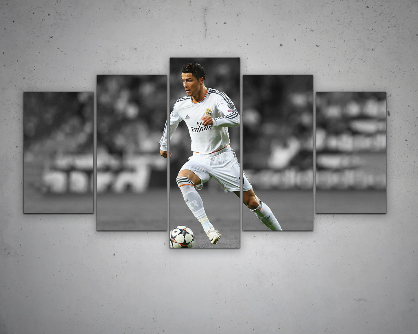 Cristiano Ronaldo Black & White Canvas Art