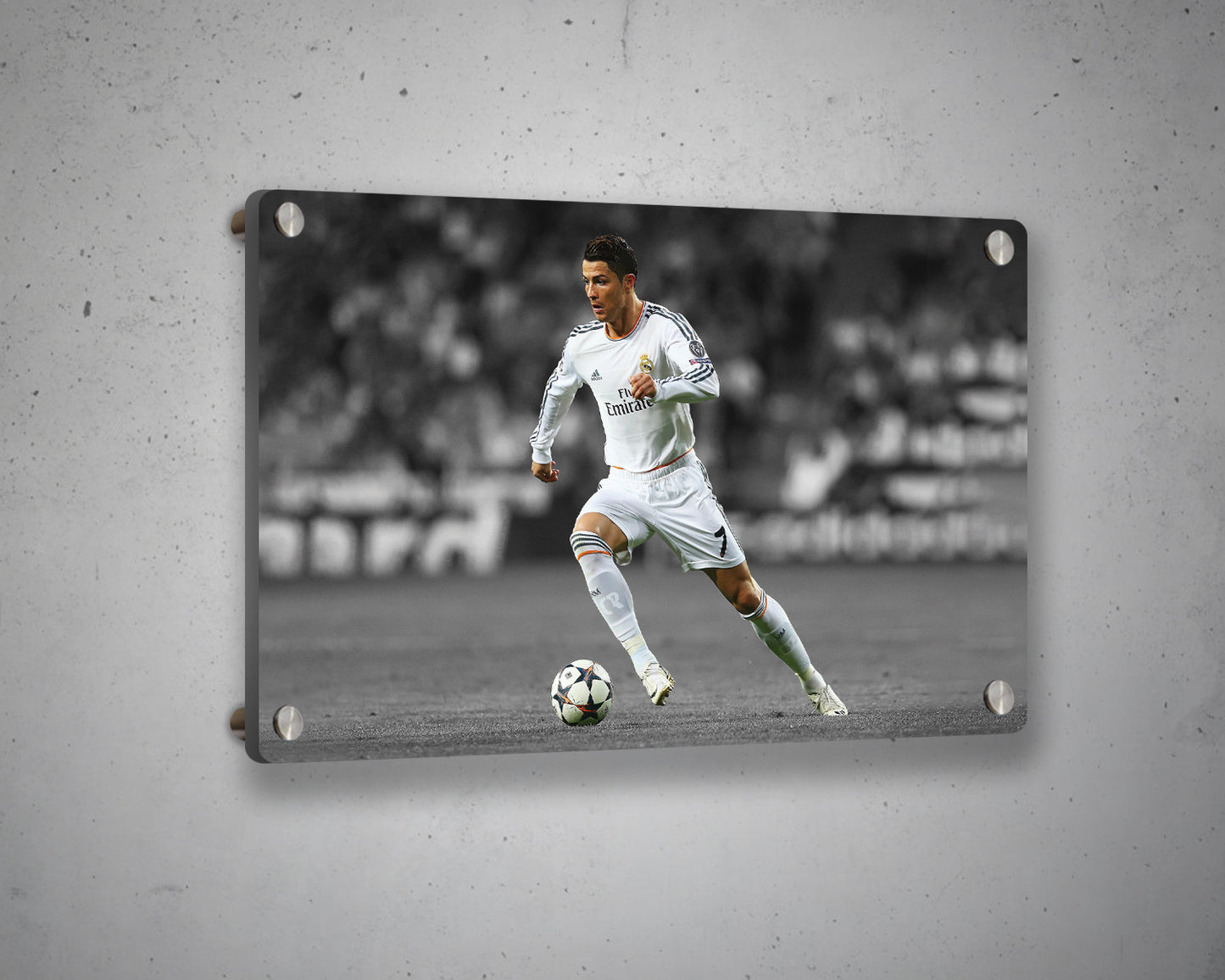Cristiano Ronaldo Black & White Canvas Art
