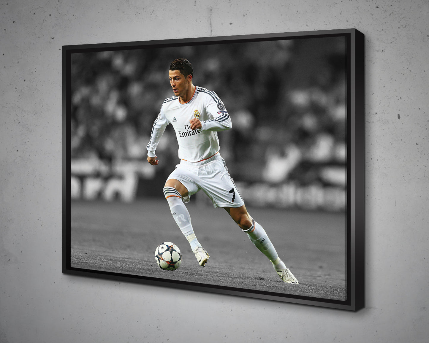 Cristiano Ronaldo Black & White Canvas Art