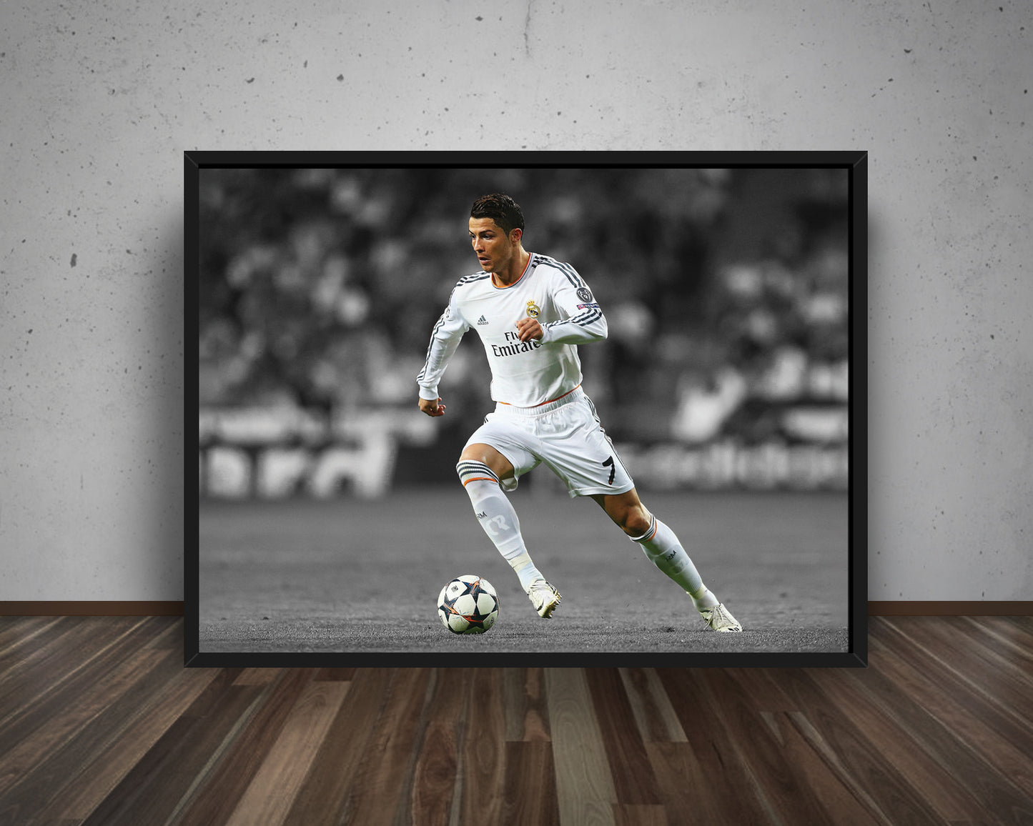 Cristiano Ronaldo Black & White Canvas Art