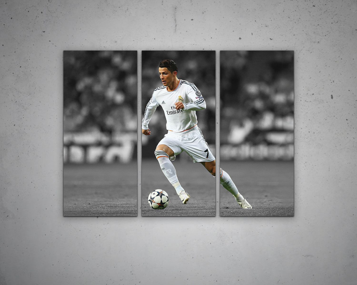 Cristiano Ronaldo Black & White Canvas Art 