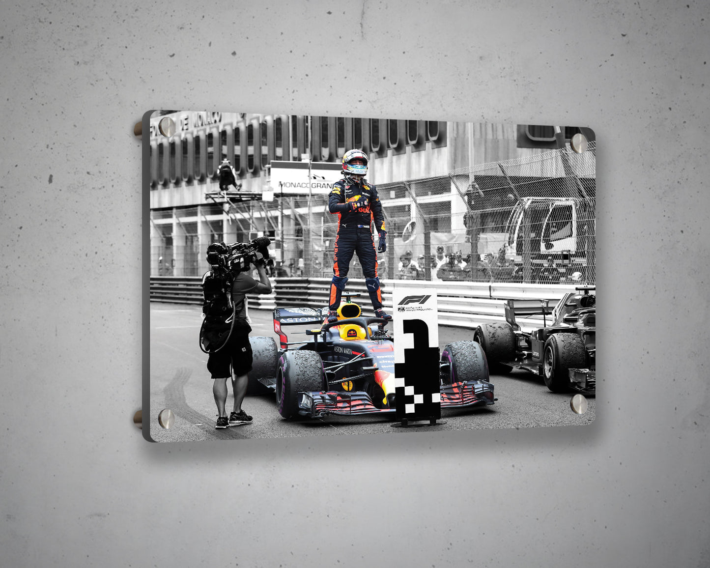 Daniel Ricciardo Black & White Canvas Art