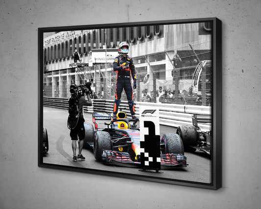Daniel Ricciardo Black & White Canvas Art
