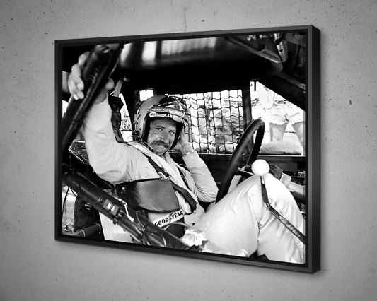 Dale Earnhardt Black & White Canvas Art