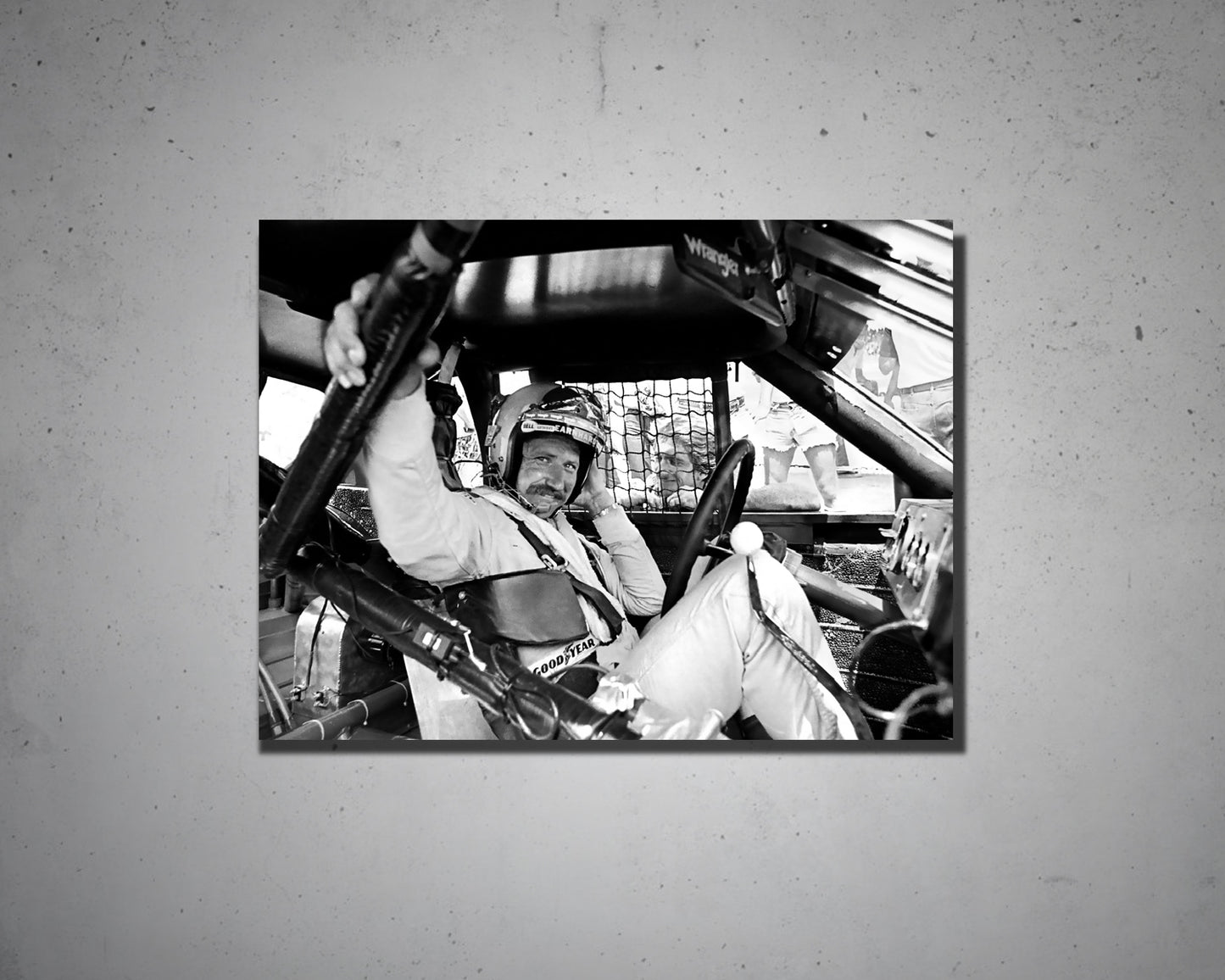 Dale Earnhardt Black & White Canvas Art