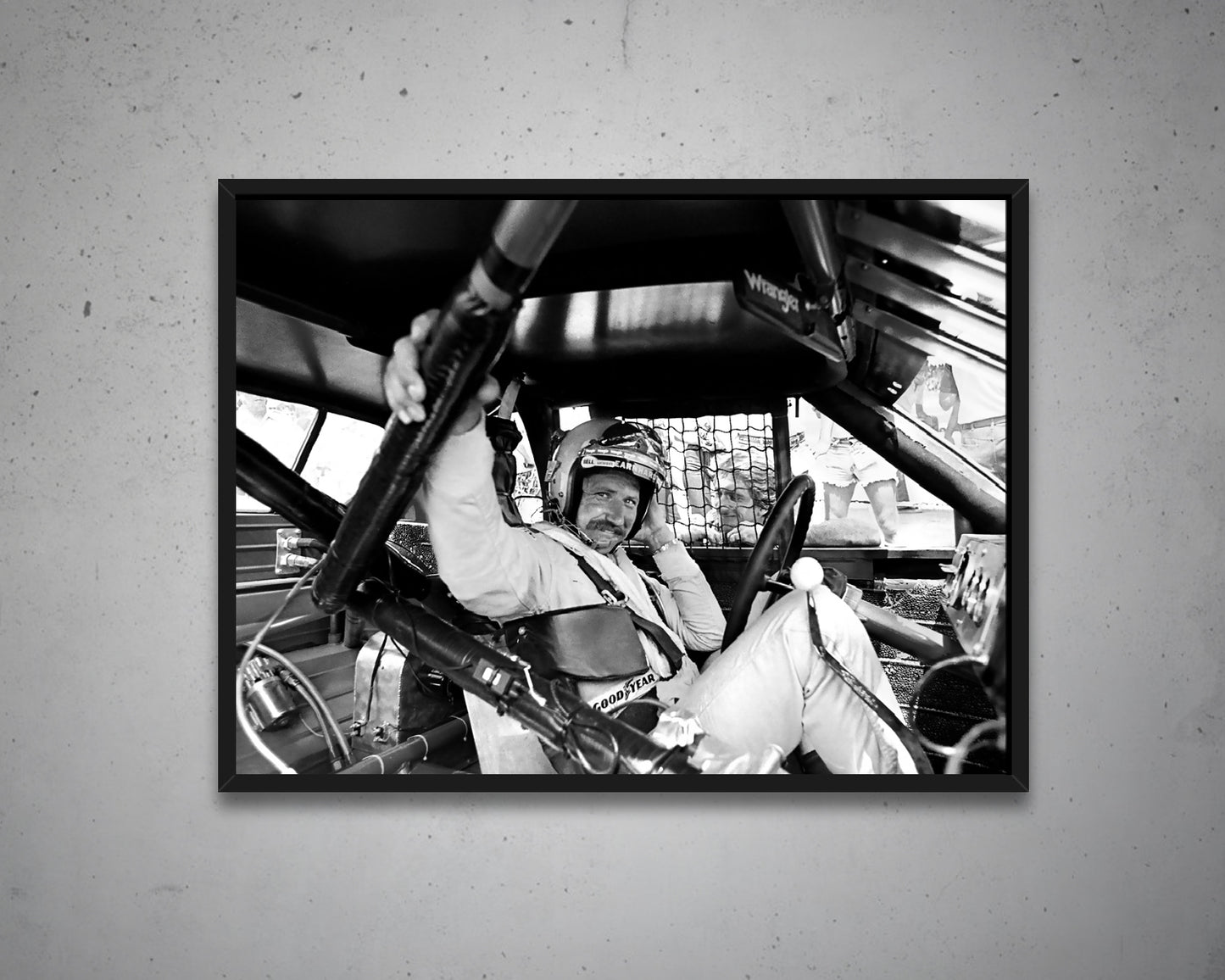Dale Earnhardt Black & White Canvas Art