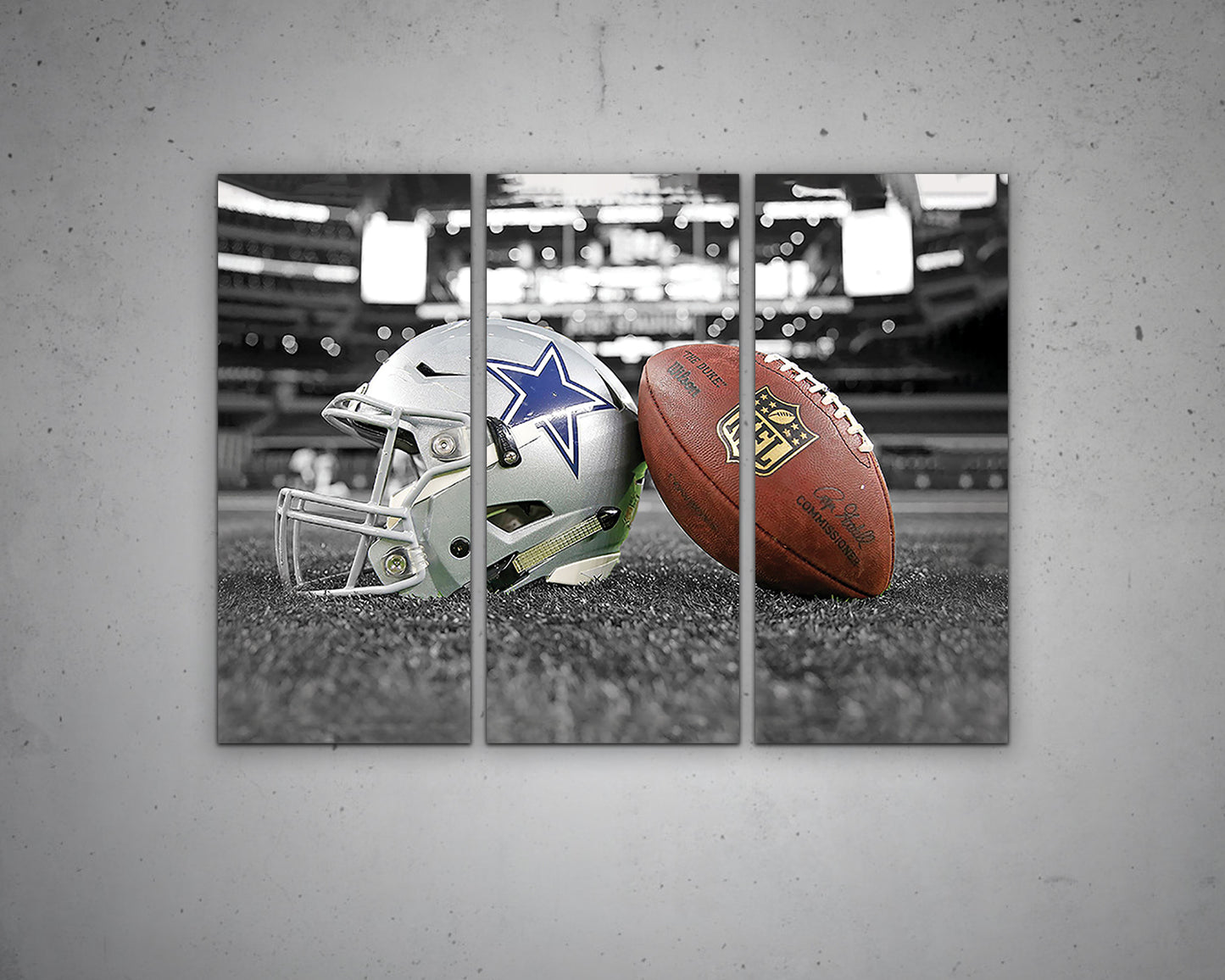 Dallas Cowboys Black & White Canvas Art