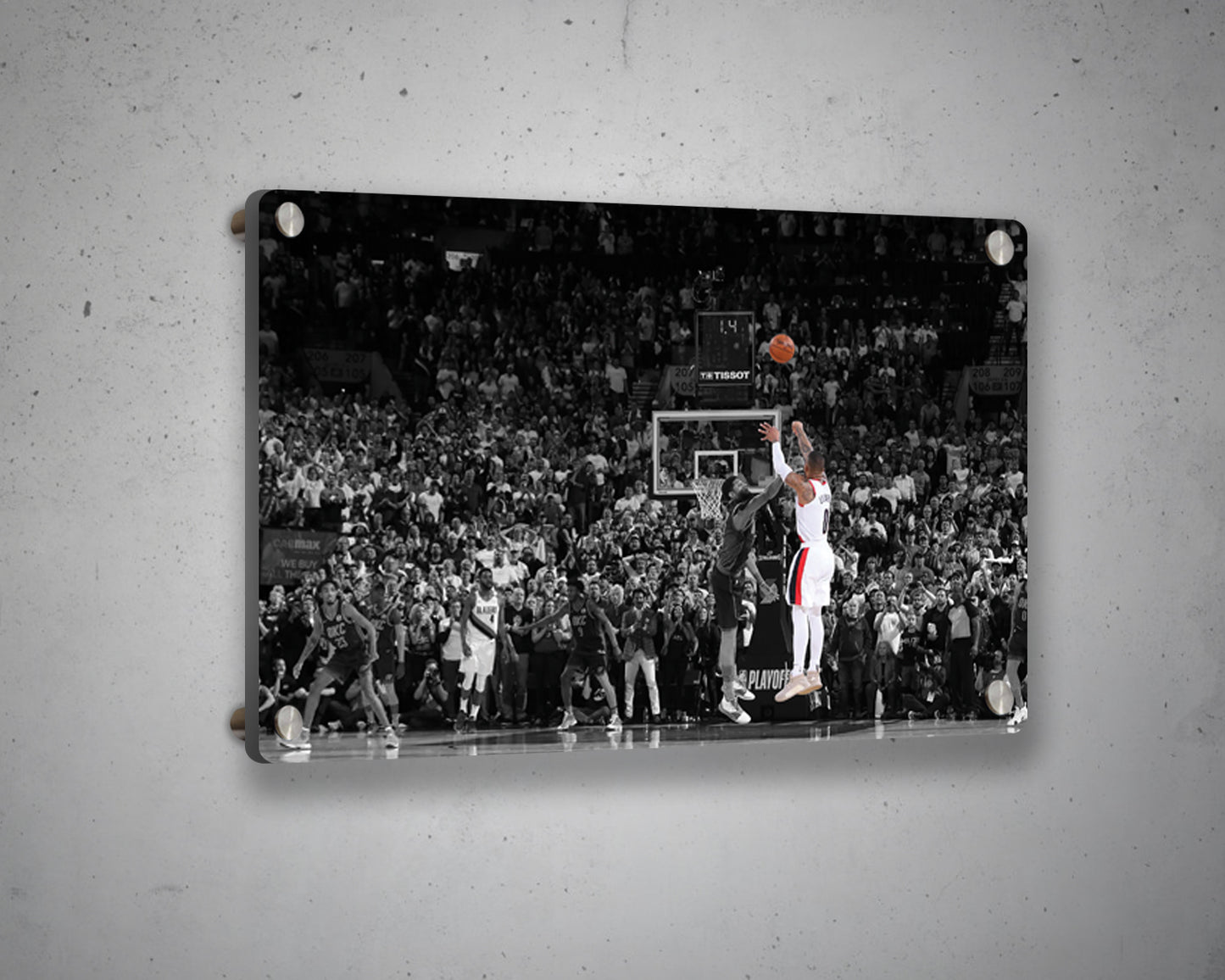 Damian Lillard Black & White Canvas Art