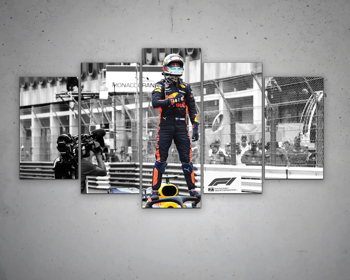 Daniel Ricciardo Black & White Canvas Art
