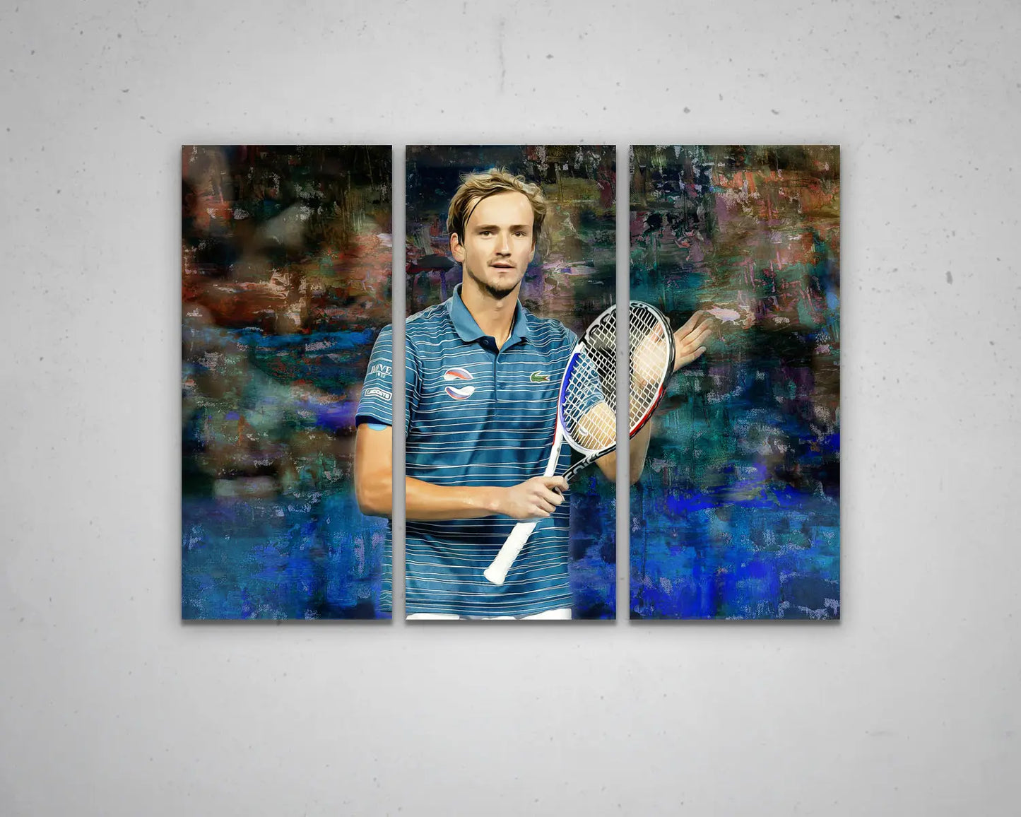 Daniil Medvedev Multicolour Wall Art