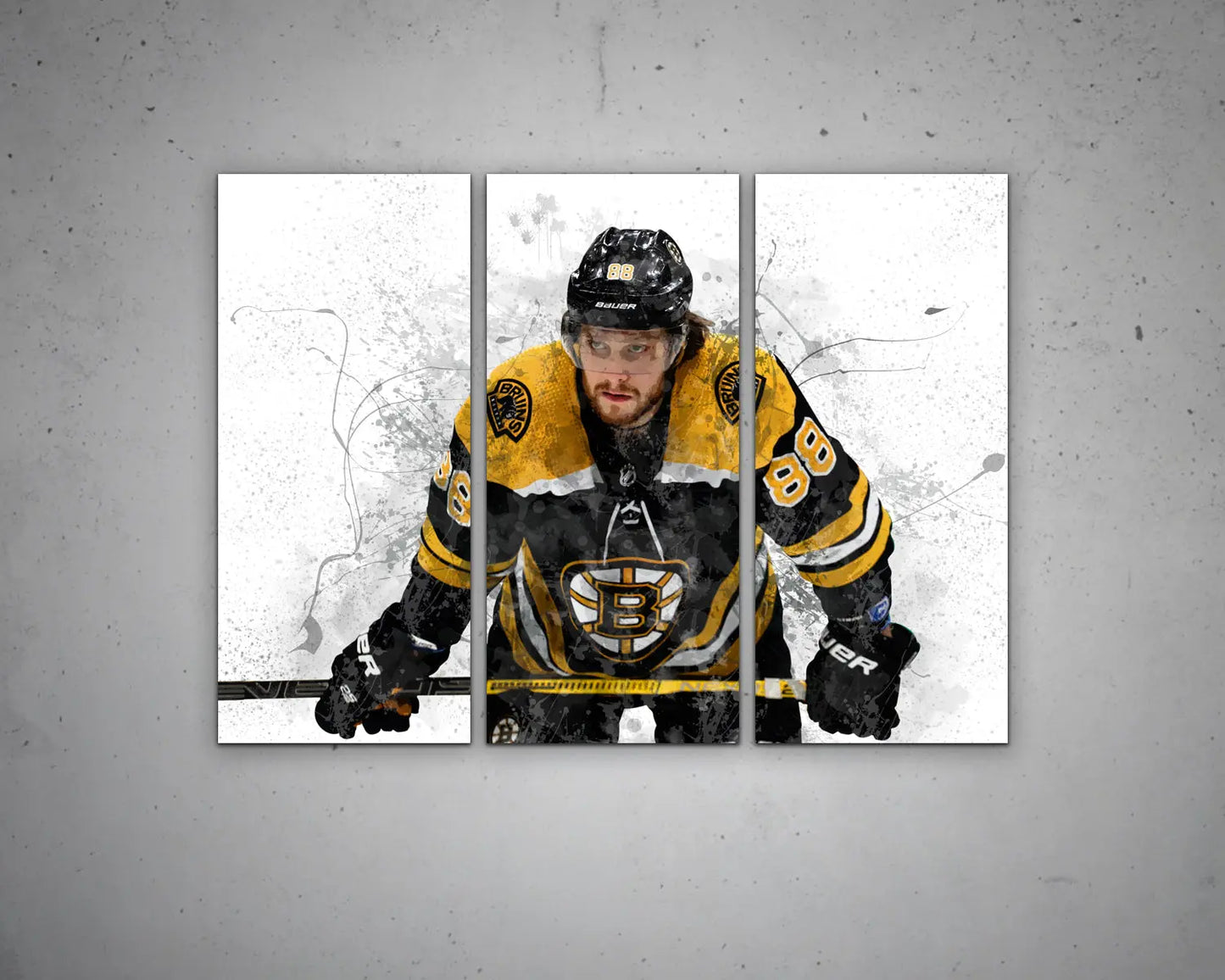 David Pastrnak Splash Effect Canvas Art
