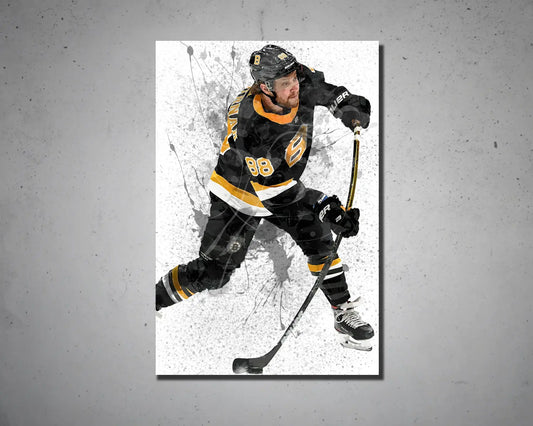 David Pastrnak Splash Effect Canvas Art