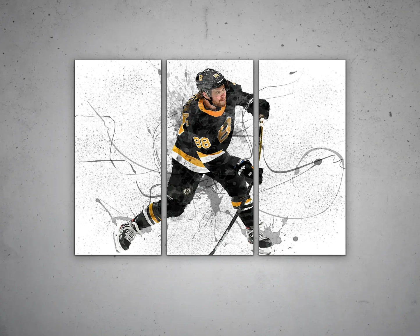 David Pastrnak Splash Effect Canvas Art