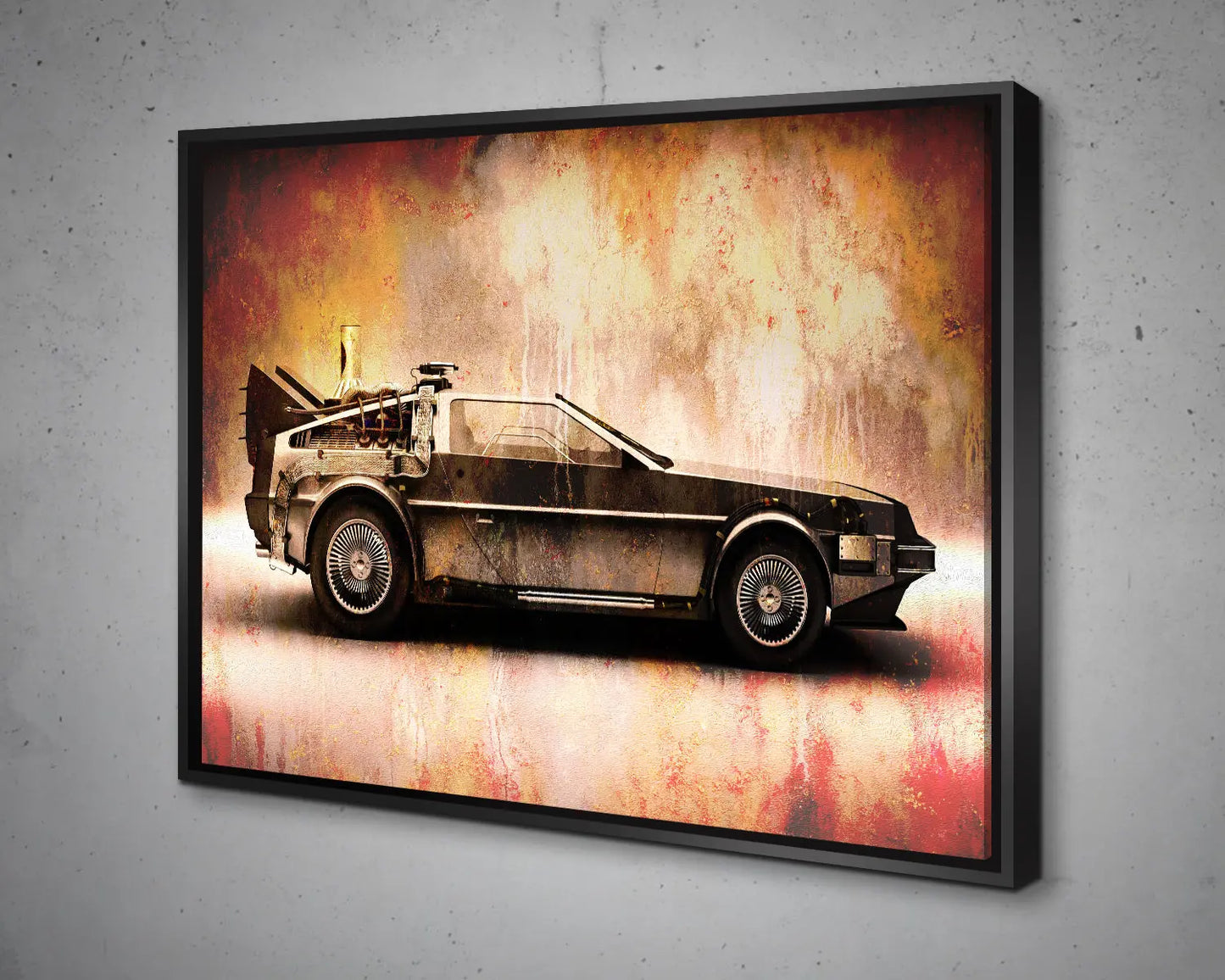 DeLorean Car Multicolour Wall Art