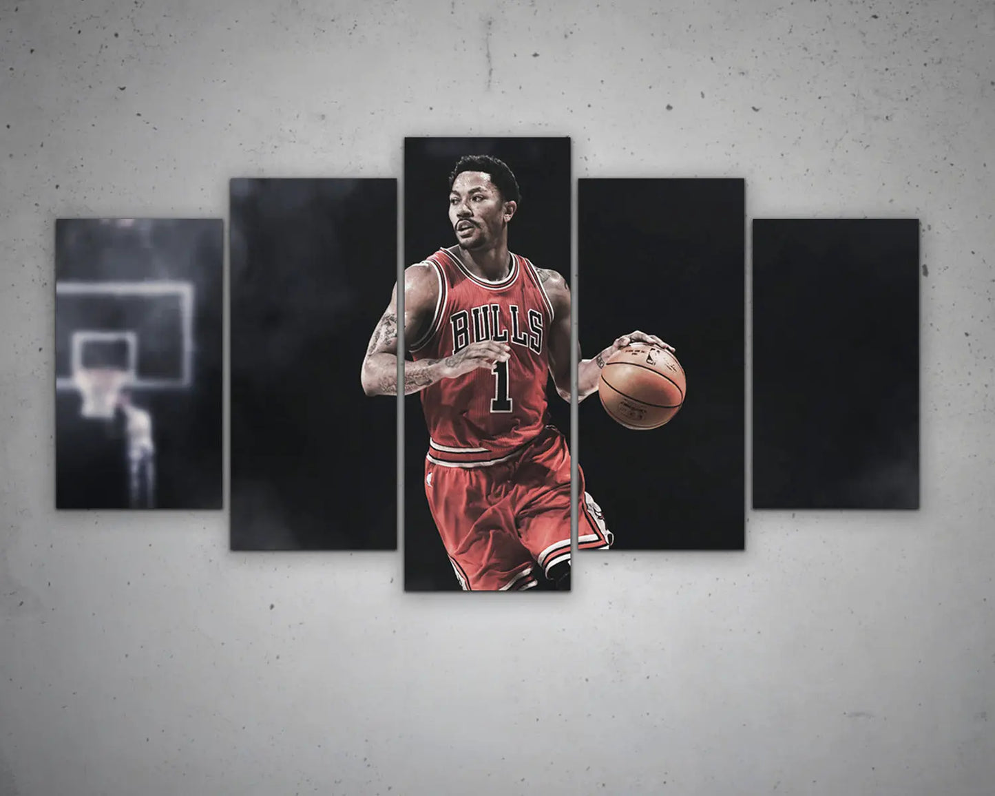 Derrick Rose Black & White Canvas Art