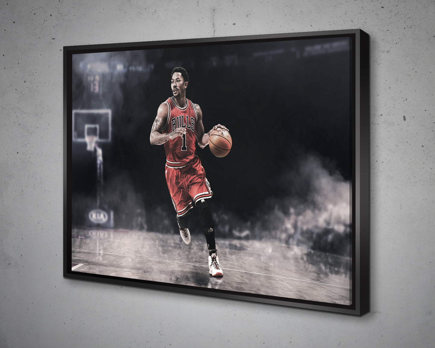 Derrick Rose Black & White Canvas Art