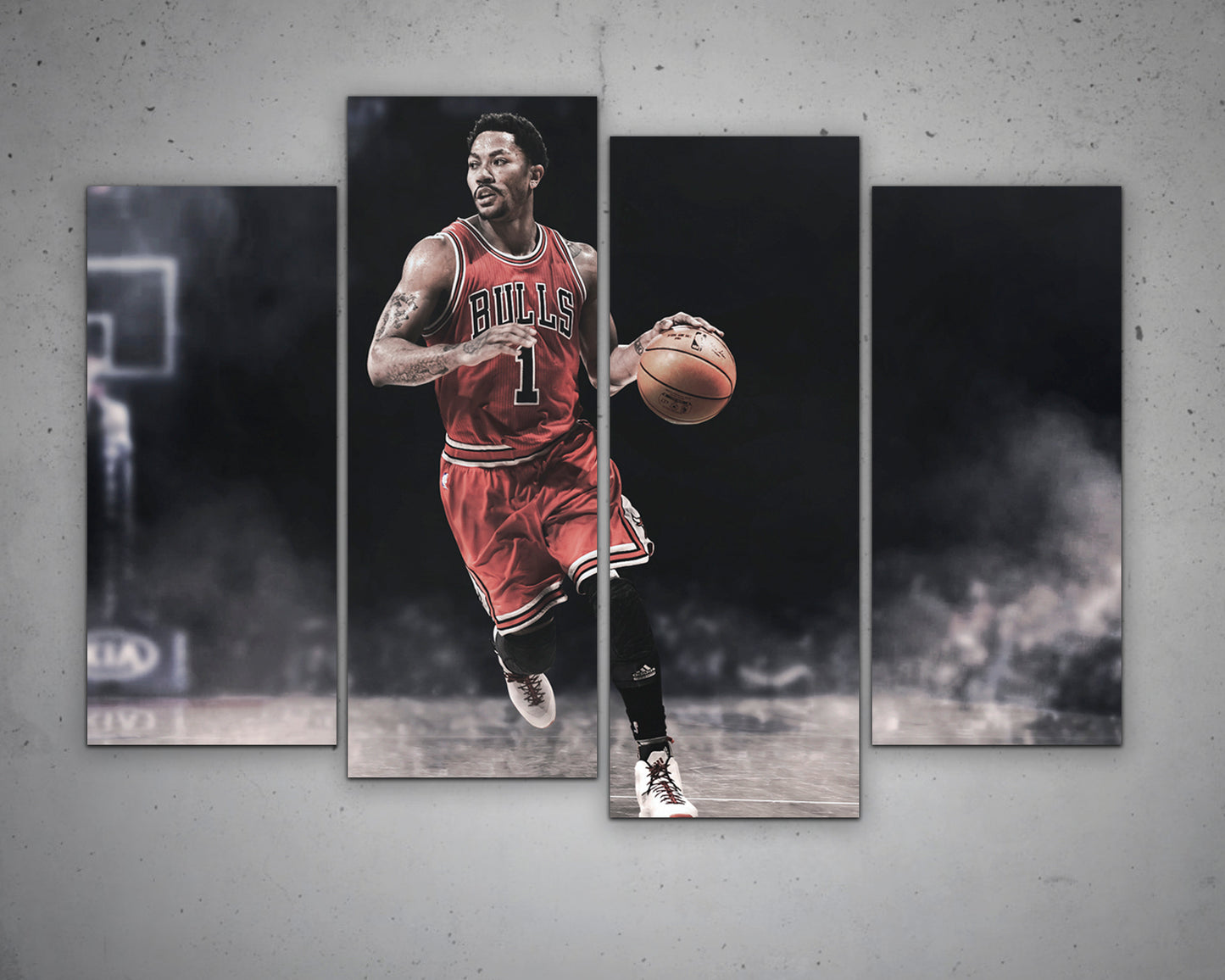Derrick Rose Black & White Canvas Art
