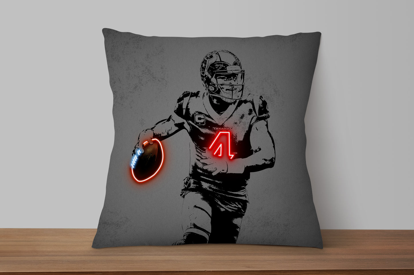 Deshaun Watson Neon Effect Pillow