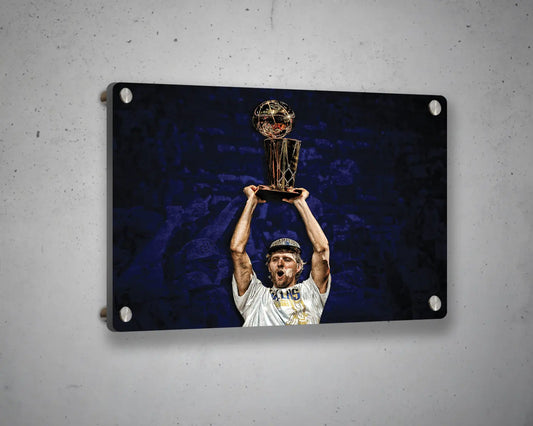 Dirk Nowitzki Black & White Canvas Art
