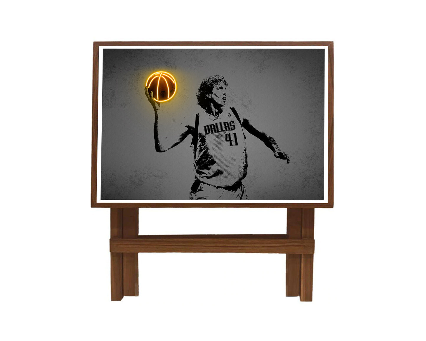 Dirk Nowitzki Neon Effect Coffee and Laptop Table