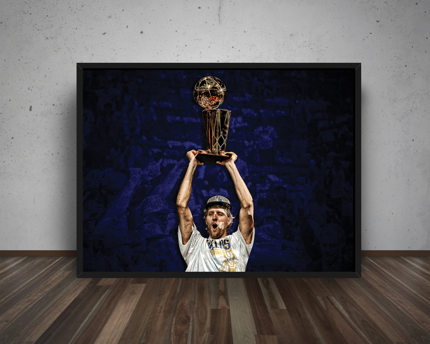 Dirk Nowitzki Black & White Canvas Art