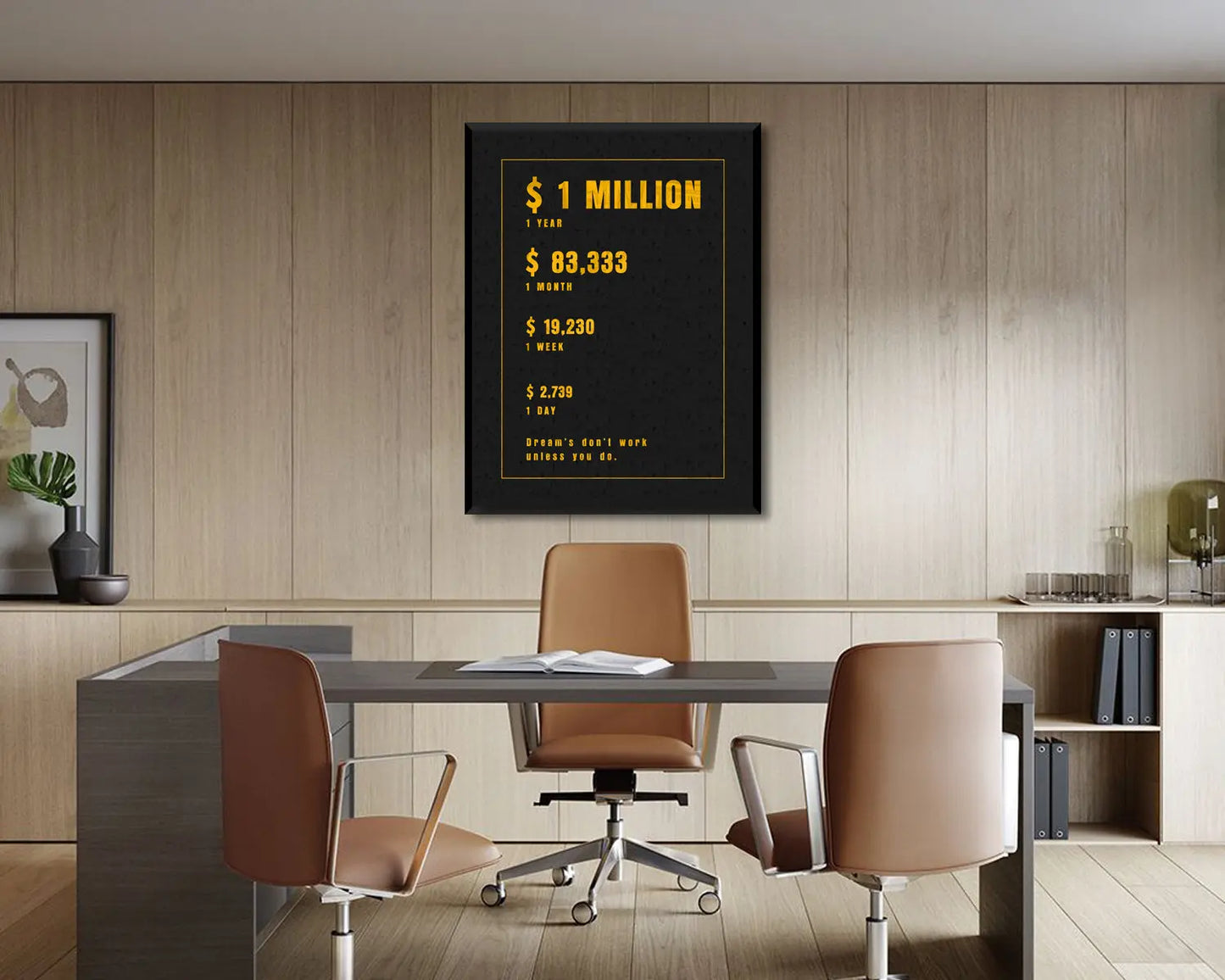 Dreams dont work unless you do Canvas Wall Art