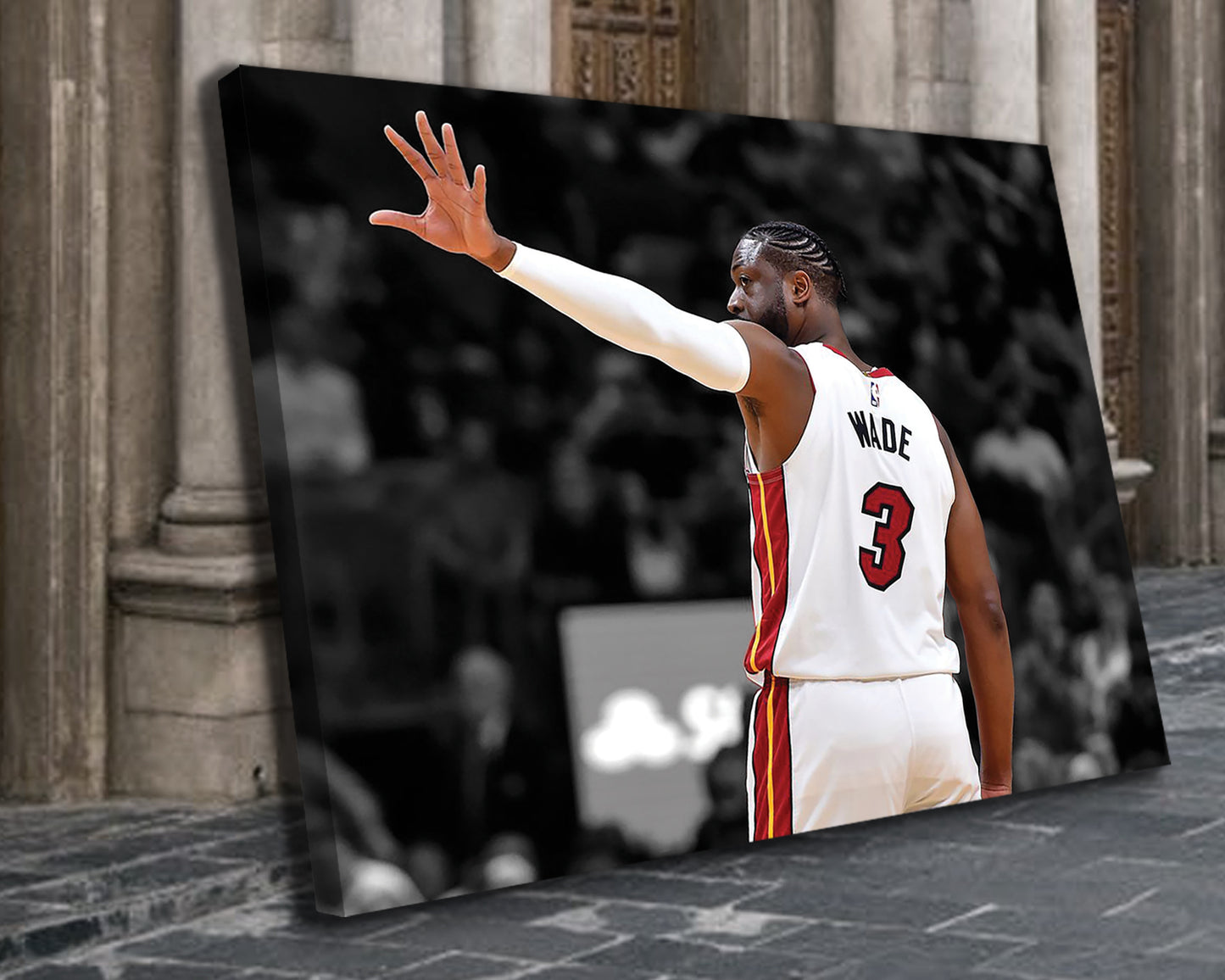 Dwyane Wade Black & White Canvas Art