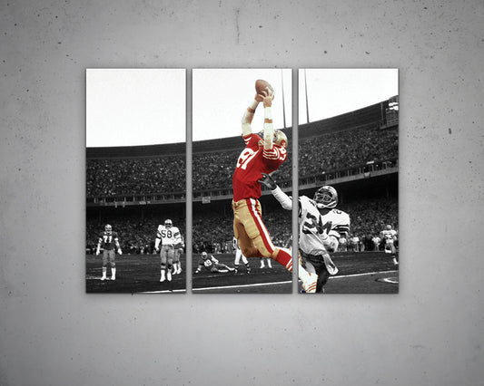 Dwight Clark Black & White Canvas Art