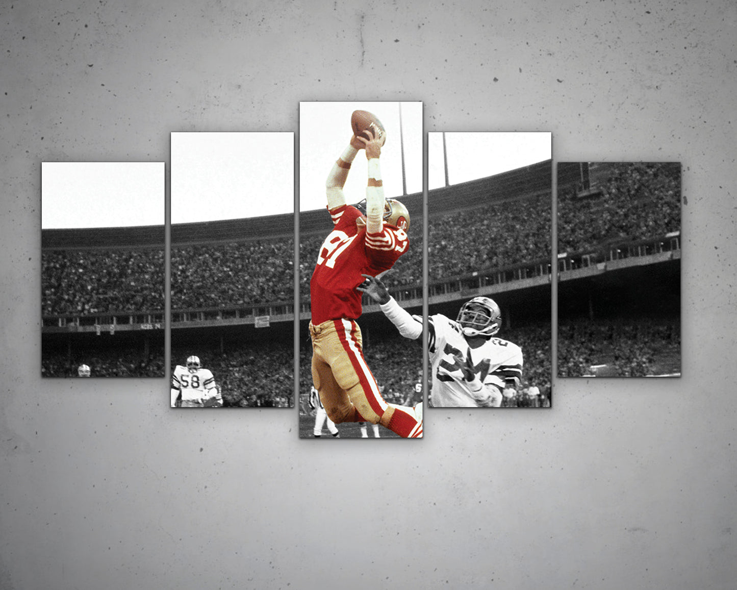 Dwight Clark Black & White Canvas Art