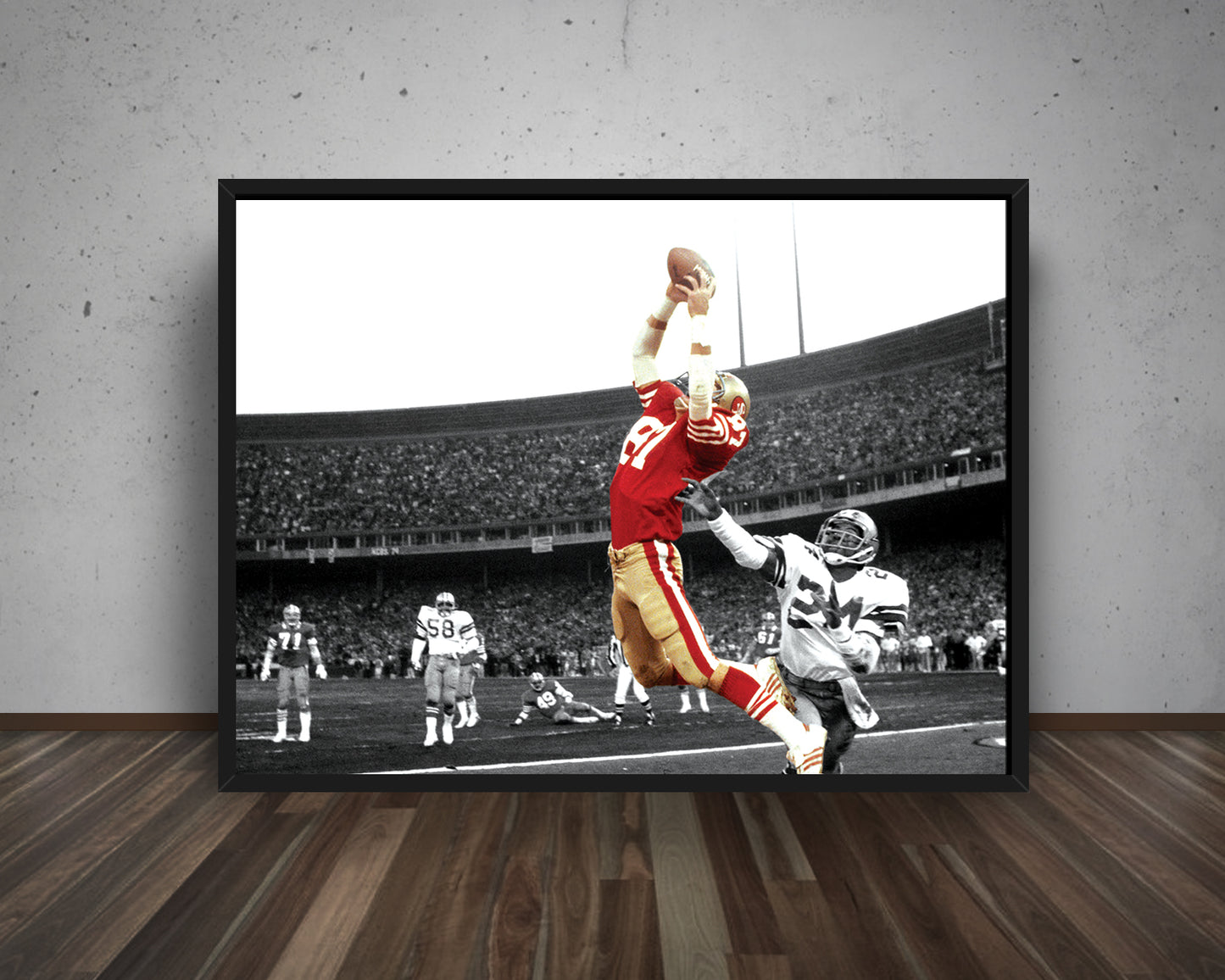 Dwight Clark Black & White Canvas Art