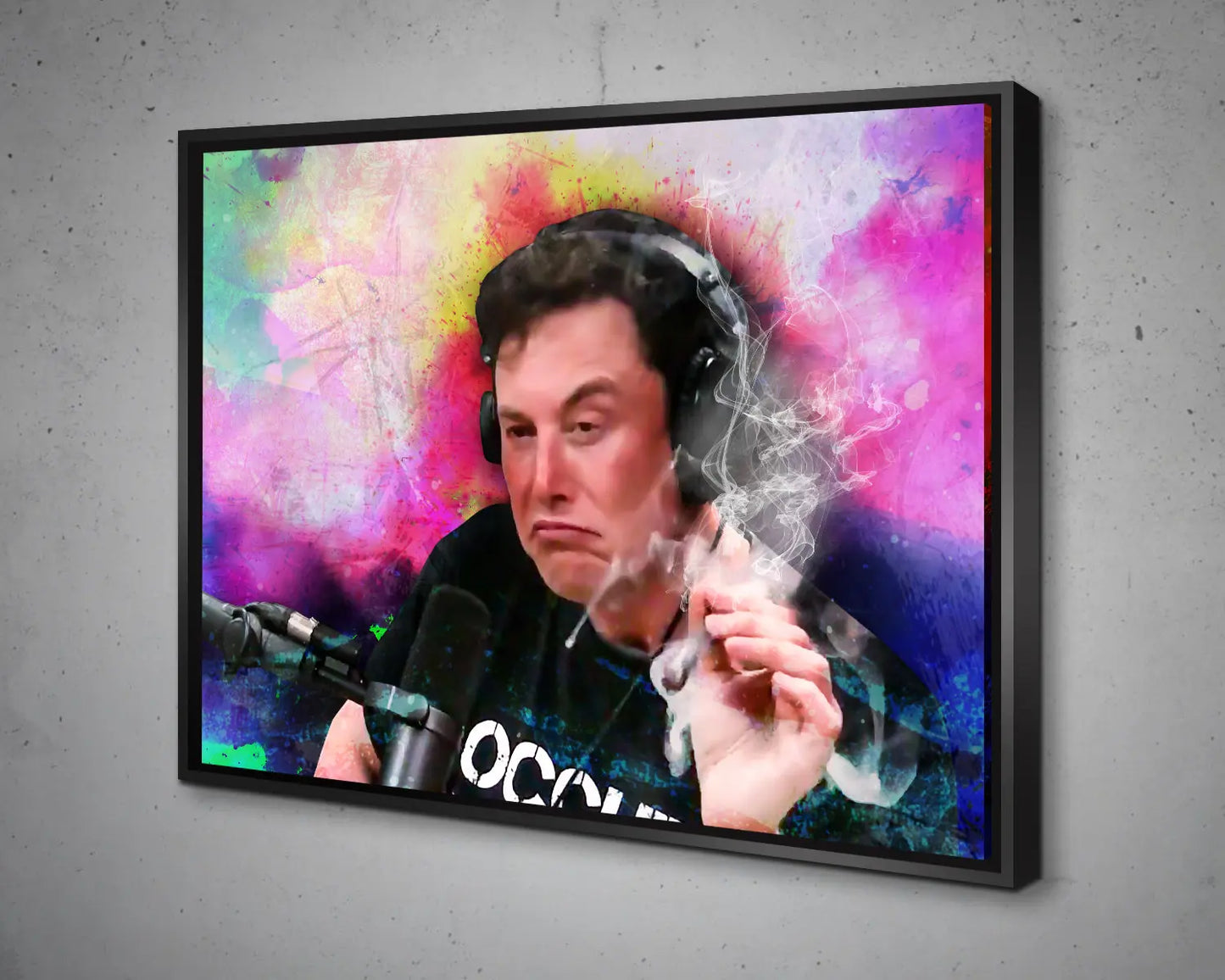 Elon Smoking Multicolour Wall Art