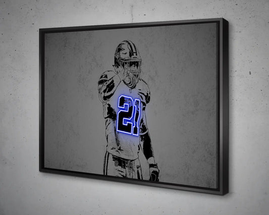 Ezekiel Elliott Canvas Wall Art