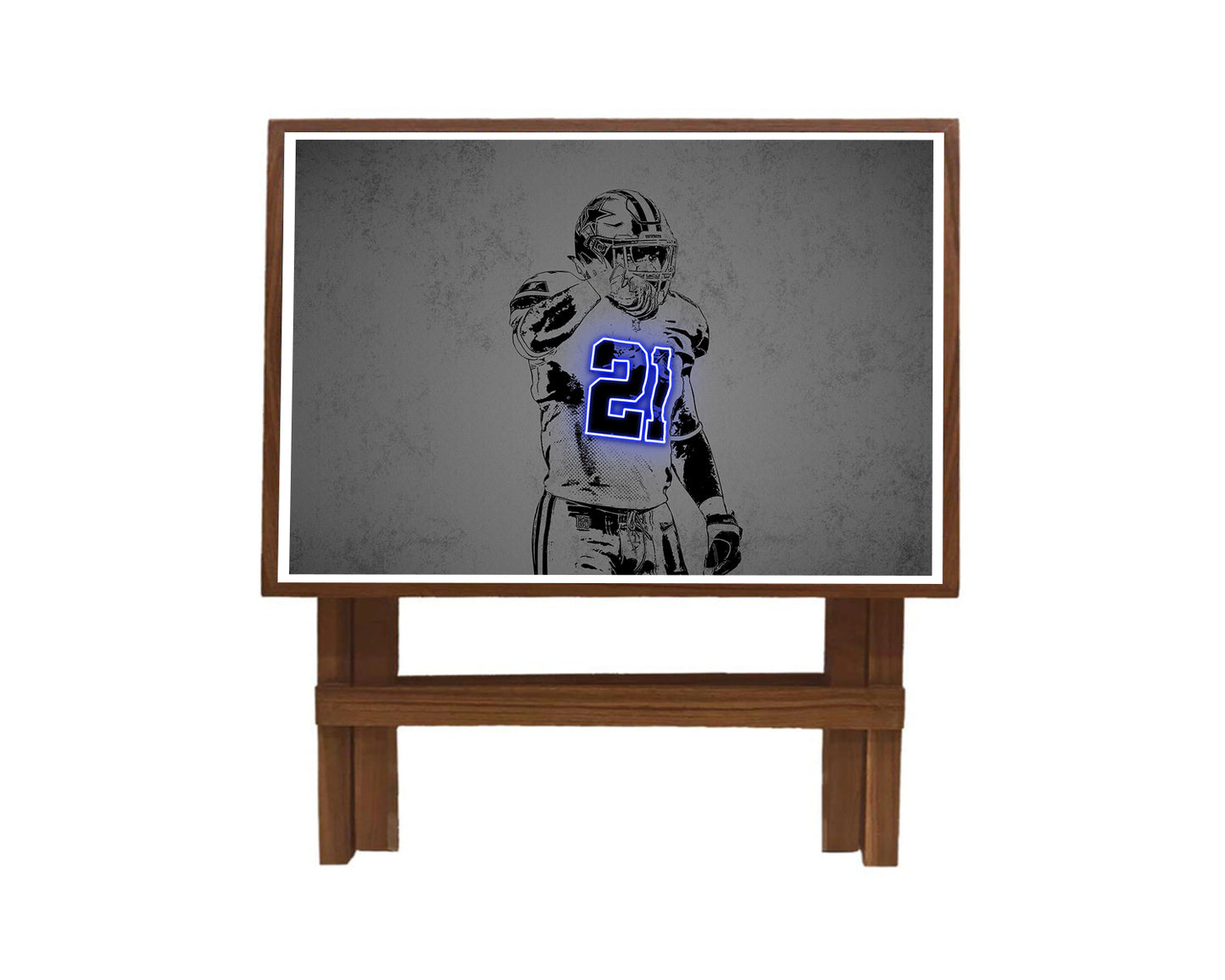Ezekiel Elliott Neon Effect Coffee and Laptop Table
