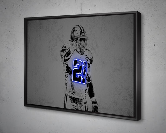 Ezekiel Elliott Canvas Wall Art