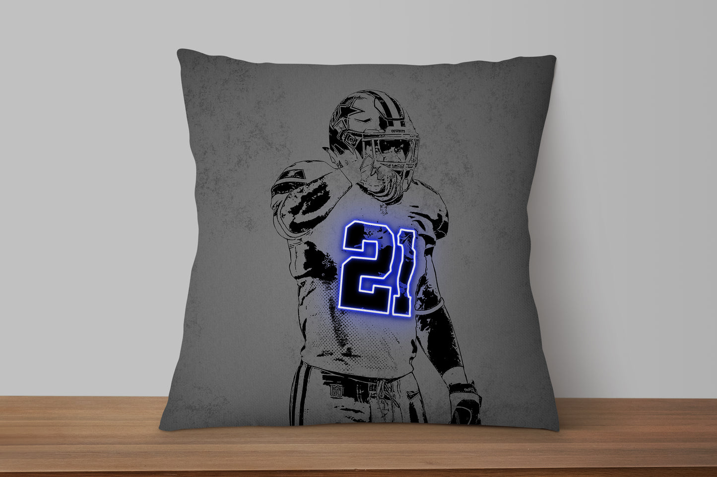 Ezekiel Elliott Neon Effect Pillow