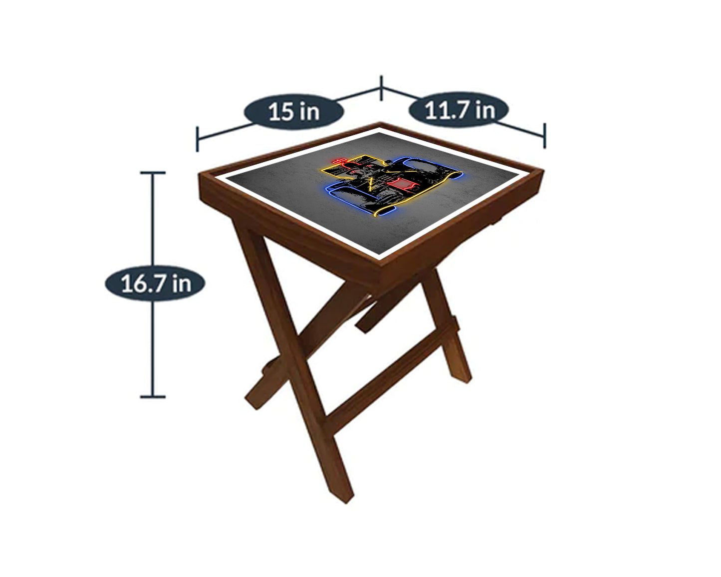 F1 Racer Neon Effect Coffee and Laptop Table