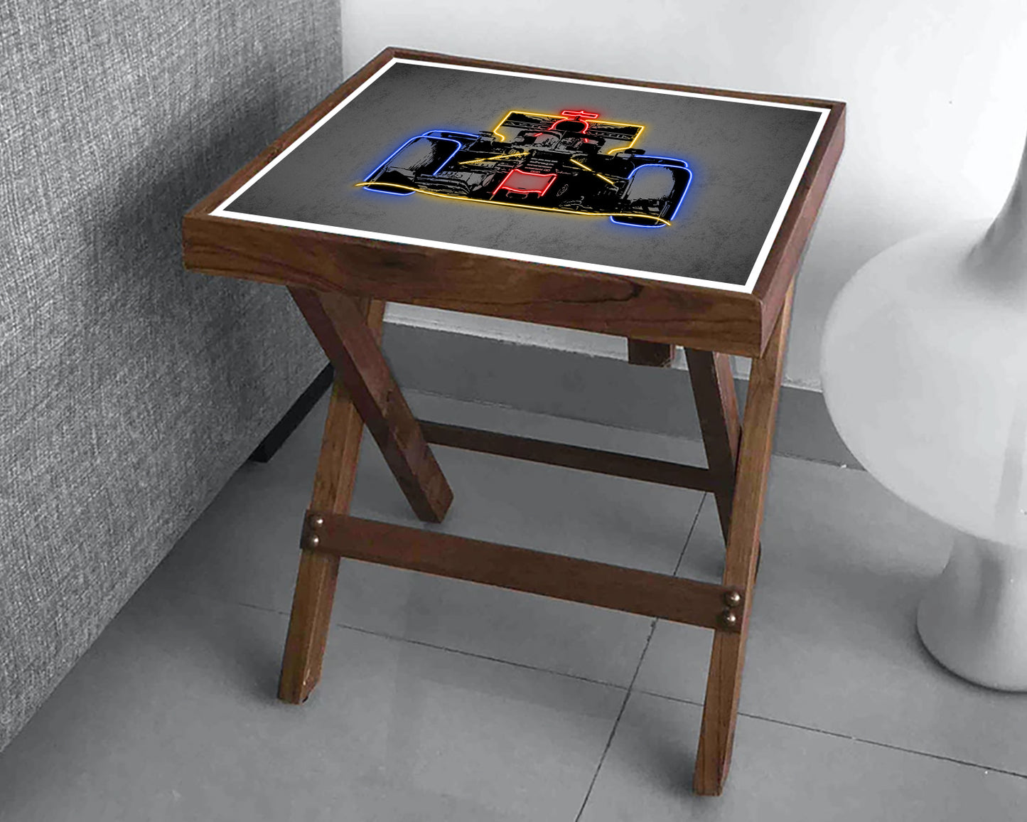 F1 Racer Neon Effect Coffee and Laptop Table