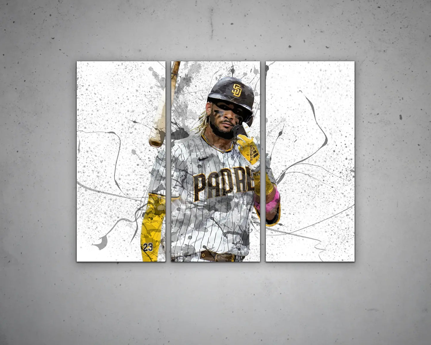 Fernando Tatís Jr Splash Effect Canvas Art