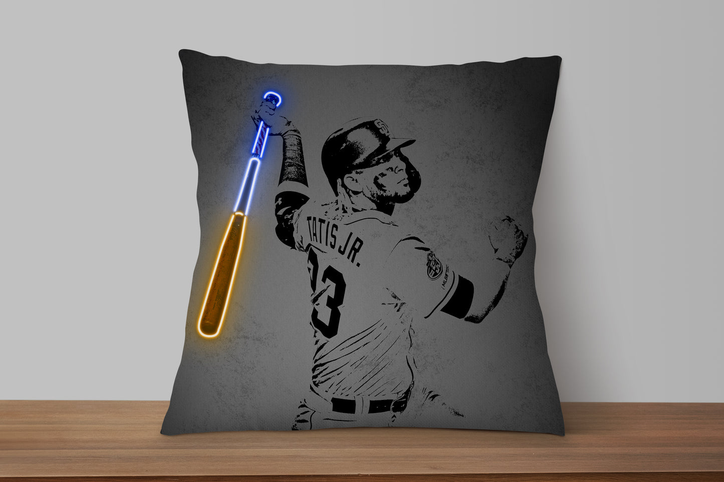 Fernando Tatís Jr Neon Effect Pillow