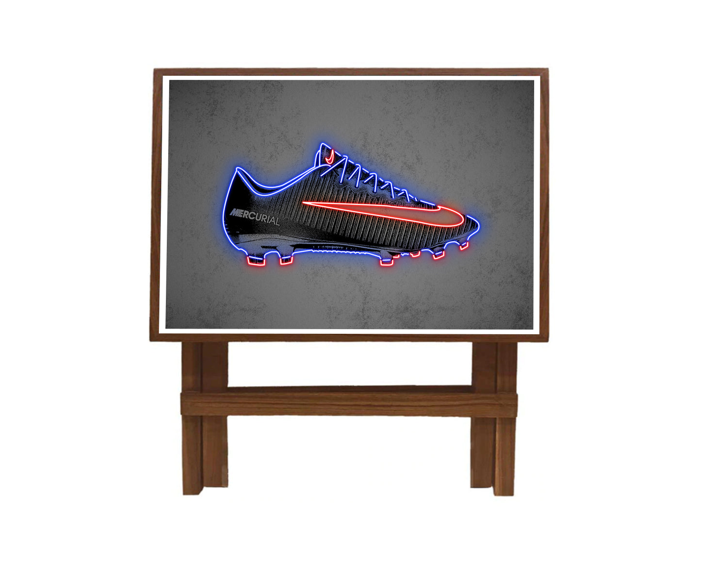 Football Shoes Neon Effect Coffee and Laptop Table