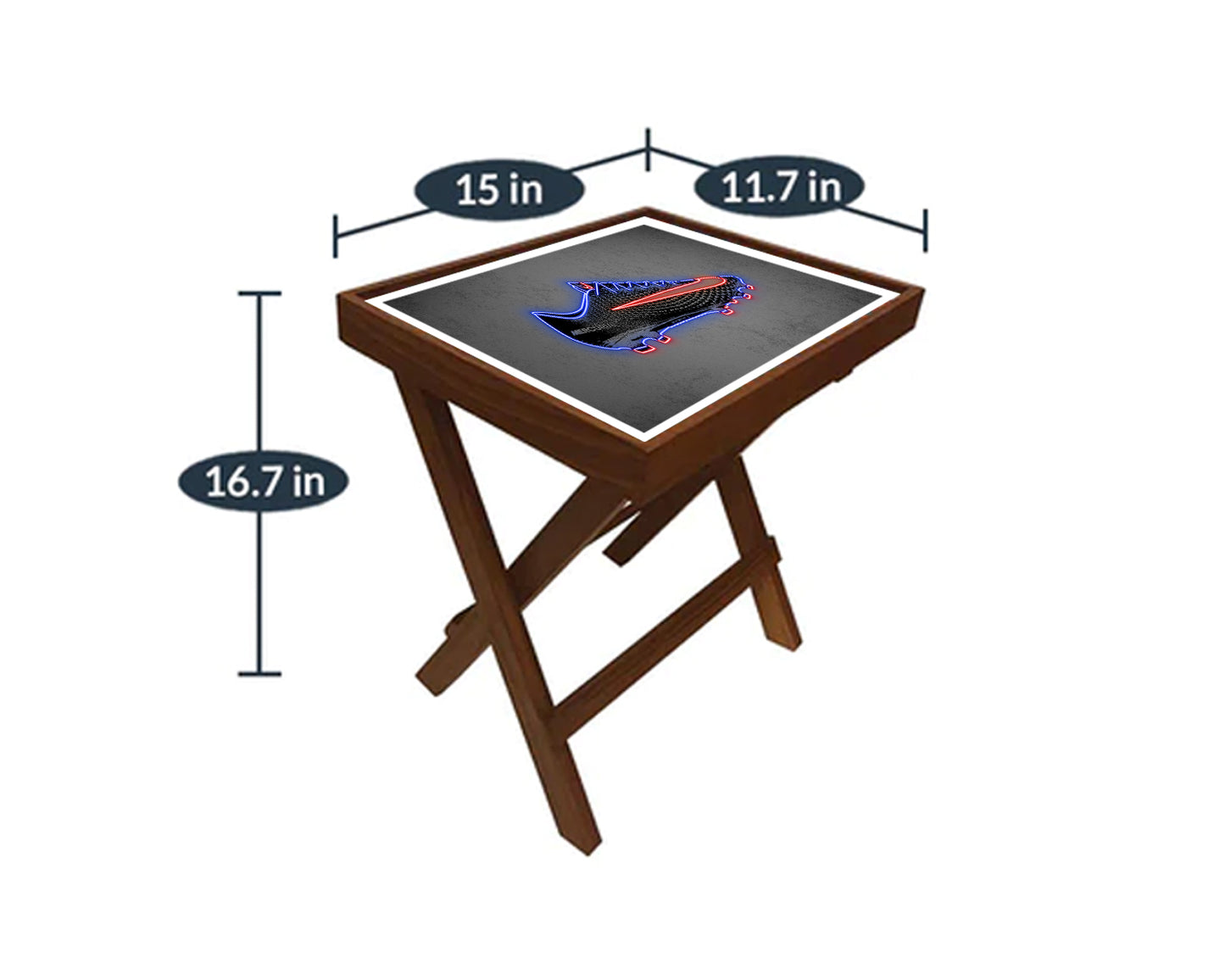 Football Shoes Neon Effect Coffee and Laptop Table