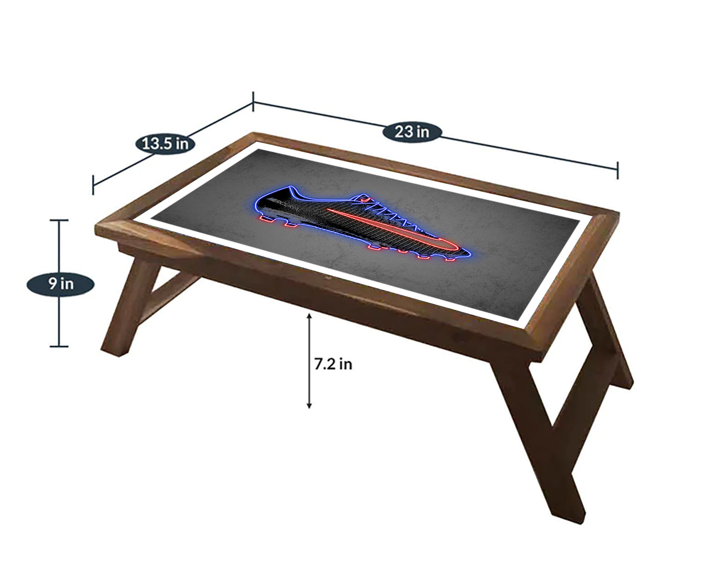 Football Shoes Neon Effect Coffee and Laptop Table
