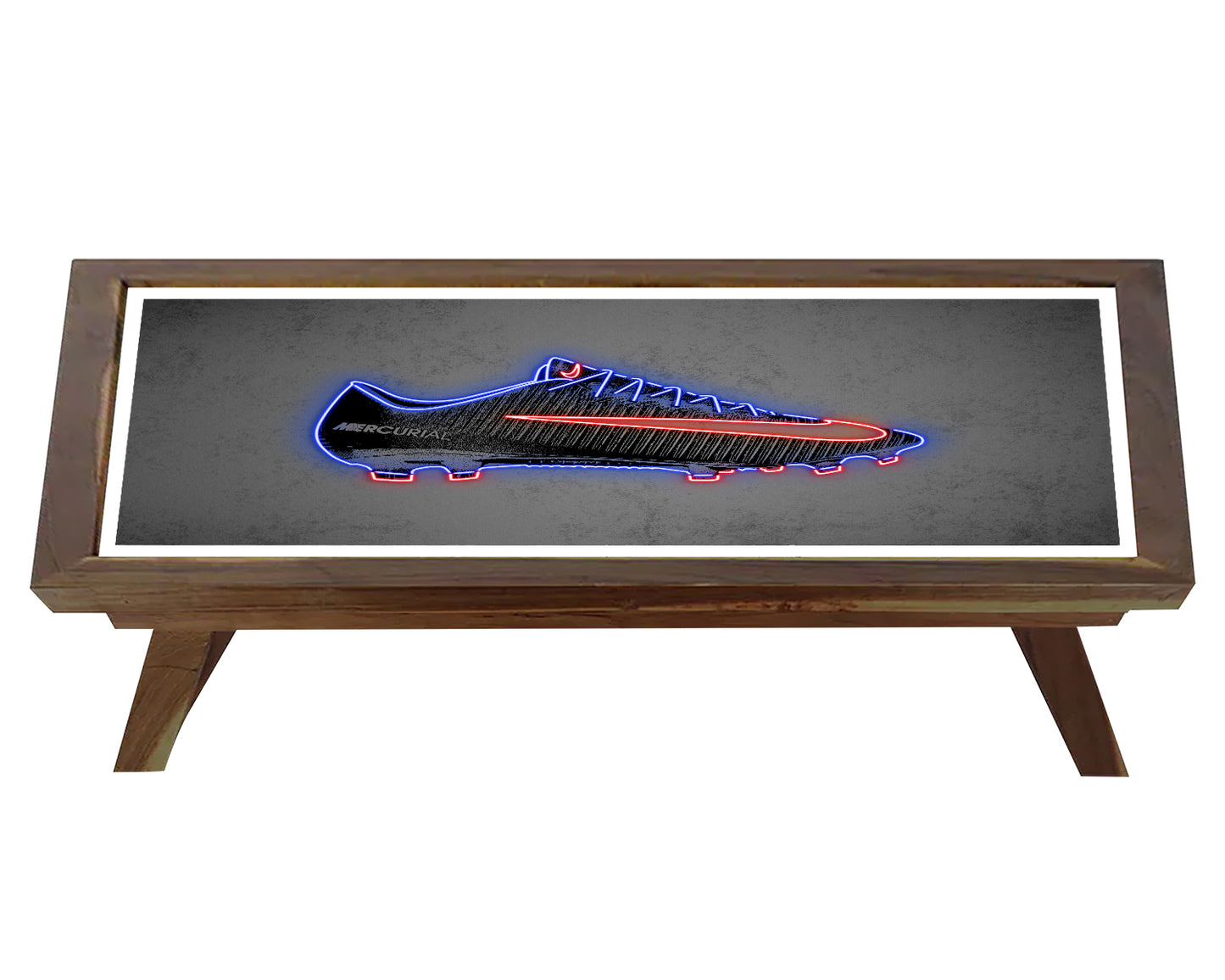 Football Shoes Neon Effect Coffee and Laptop Table
