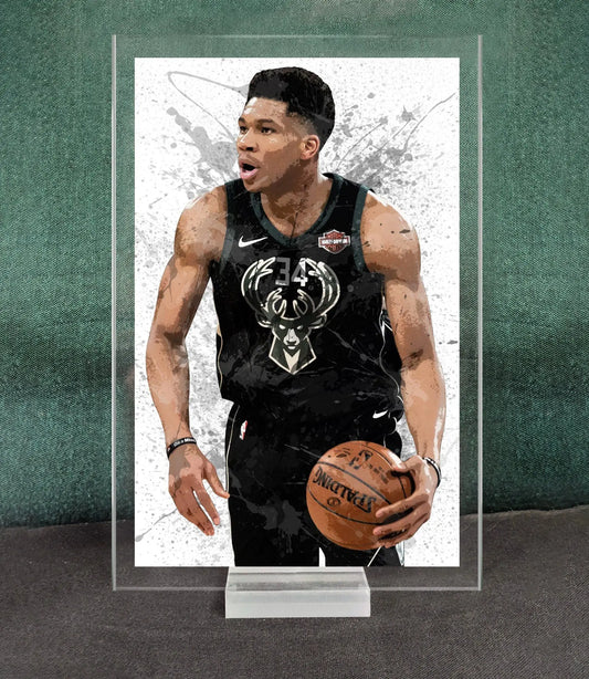 Giannis Antetokounmpo Splash Effect Acrylic Table Top