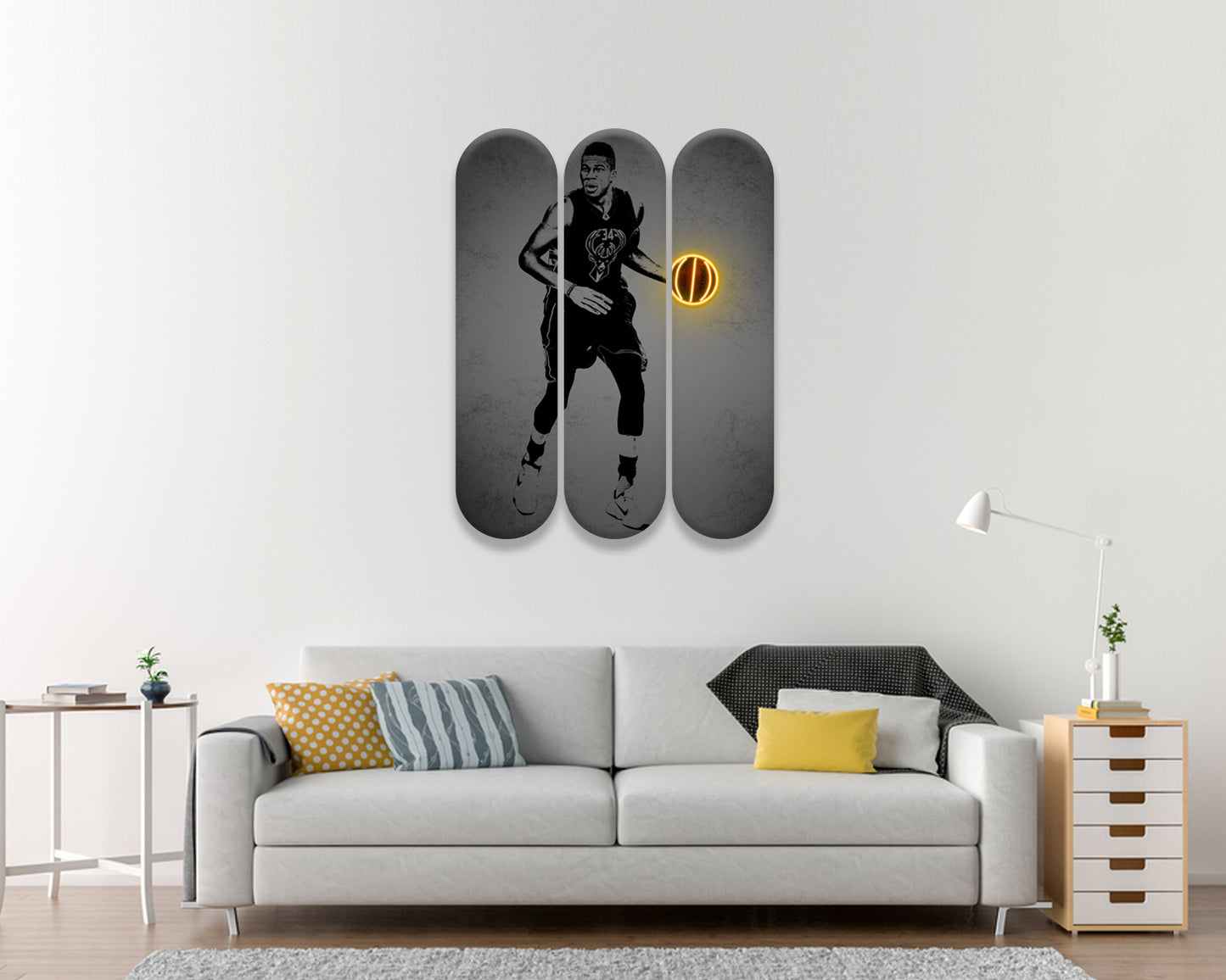 Giannis Antetokounmpo Acrylic Skateboard Wall Art